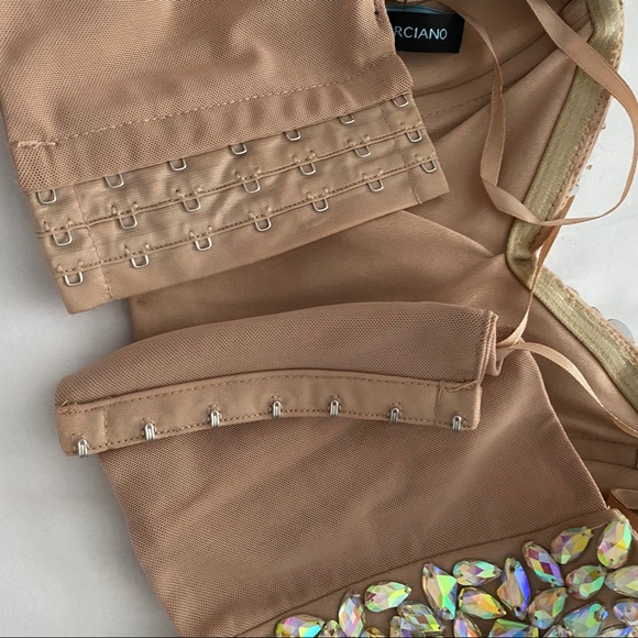 Marciano embellished crystal bustier xs NWT nude - Picture 9 of 15